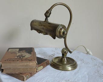 Antique French bankers lamp/ Desk Lamp/library decor/office decor/French lamp/Margalide