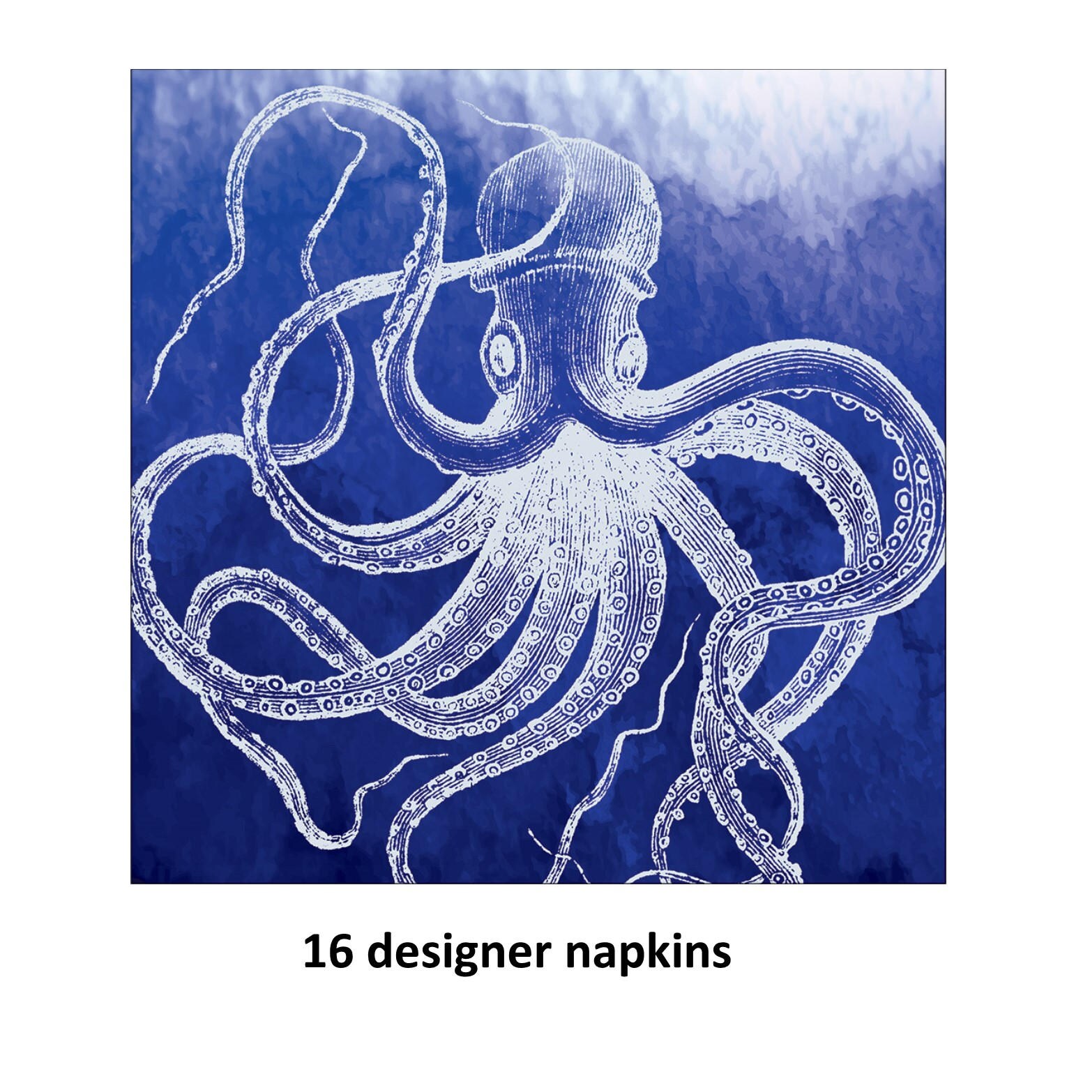 octopus napkins designer napkins fine paper tableware blue