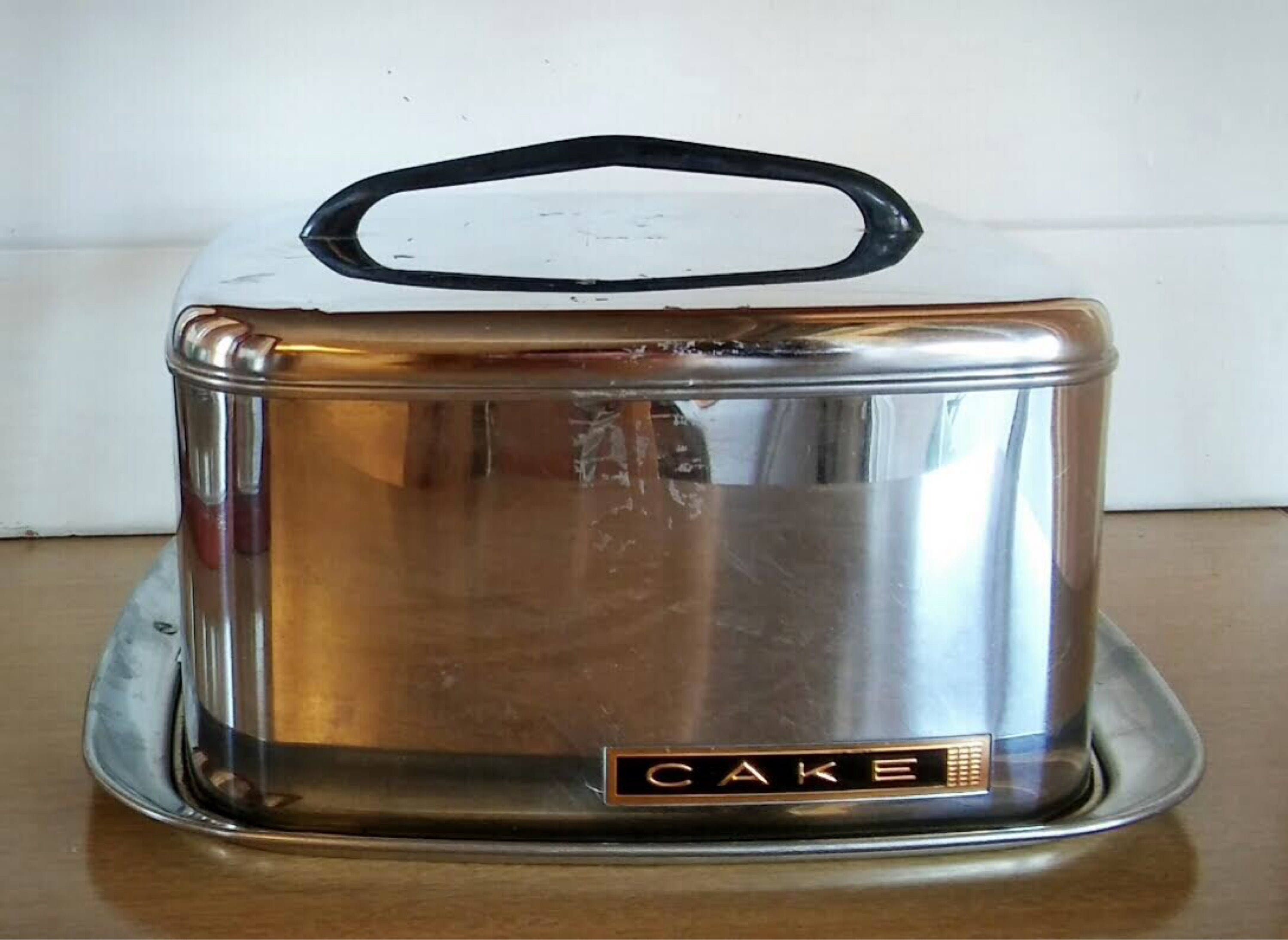 Lincoln BeautyWare Cake Carrier Vintage Metal Square Cake