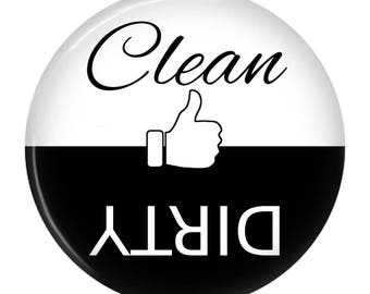 Clean Dirty Dishwasher Magnet Sign Indicator Thumbs Up