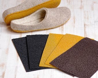 Rubber sheet for felted slippers-rubber soles- rubber- natural material soles-soles to wearing outside-soles for felted slippers project