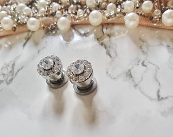 8mm Ear Plugs, 0g Plugs, Wedding Gauges, Bridal Plugs, Wedding Plugs