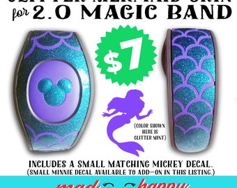 2.0 Magic Band GLITTER Mermaid Scales Vinyl Decal