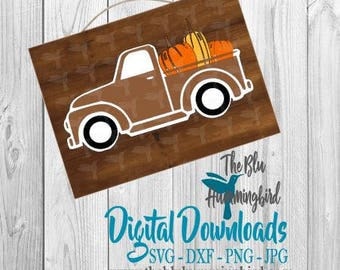 Antique Truck SVG, Antique Truck Fall SVG, Truck with Pumpkins SVG, Truck Svg, Old Truck Svg, Fall Harvest Svg, Pumpkins in Truck Svg