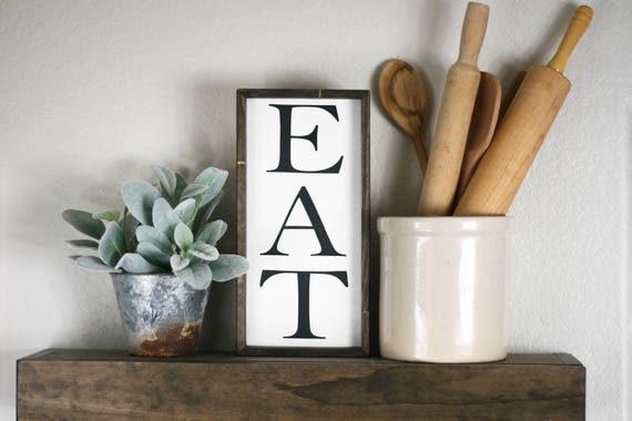 Eat Wall Decor eat sign small eat wooden sign 12x6 kitchen wall decor Eat Wall Decor eat sign small eat wooden sign 12x6 kitchen wall decor