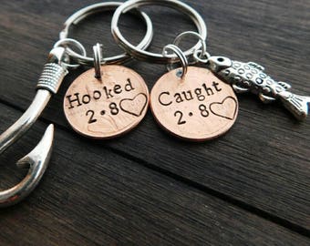 Custom Lucky Penny Keychain, Anniversary Gift, Girlfriend Gift, Boyfriend Gift, Husband Gift, Gift for Him, Gift for Her, Fishing, Fisherman
