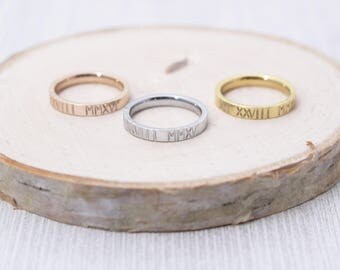 Personalized Ring + Stainless Steel Ring + Custom Ring + Rose Gold Ring + Stackable Ring + Promise Ring + Stacking Rings + I Am Enough Ring
