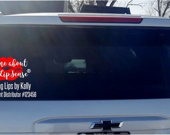 Ask me about my lipstick or LipSense - Vinyl Decal - Car Decal - LipSense Lips - Senegence Rep decal - Lipstick - Marketing Info