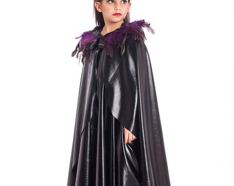 Maleficent Cape, Halloween Costumes, Kids Costumes, Girls Halloween Costume, Maleficent Costume, Girls Toddler Costume.
