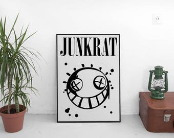 Overwatch Poster Nirvana Junkrat Poster A2 | Wall Decor | Home Decor | Fan Art | Awesome Wall Art | Gift |