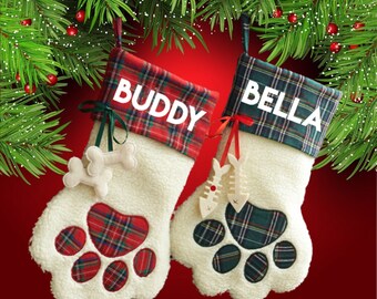 Personalized Pet Stocking, Dog Stocking, Cat Stocking, Paw Stocking, Christmas Stockings, Personalized Stockings, Christmas Gifts
