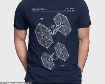 Star Wars Tie Figher T-Shirt, Tie Fighter T Shirt, Star Wars Shirt, Tie Fighter Patent, Star Wars Gift For Star Wars Fan, Geek Gift P132
