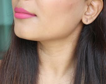 Rose Gold Harry Potter Earrings Lightning Earrings Rose Gold Earrings Rose Gold Studs Thunderbolt Earrings Harry Potter Jewelry Edgy Earring