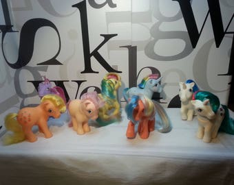 Vintage My Little Pony G1 Collectible figures Set of 8 SAVE 15% & FREE SHIPPING