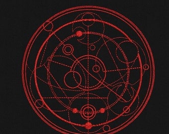 Confession Disk (Dr. Who inspired) x5 sizes Machine Embroidery
