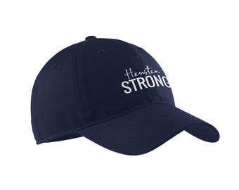 HOUSTON STRONG Embroidered Baseball Caps for All Ages, Toddler and Childrens Caps, Dad Hat, Unstructured Hat, Texas Strong, #houstonstrong