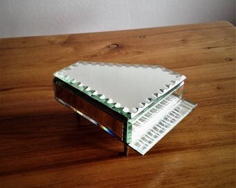 Jewelry box - beveled mirror - grand piano - vintage
