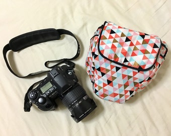 DSLR camera bag digital camera bag camera bag purse padded case dslr camera bags for women Piper Triangle made to order