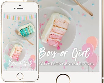 Gender Reveal Party Snapchat Geofilter, Baby Shower Snapchat Geofilter, Gender Reveal Geofilter, Geofilter, Gender Reveal Party Ideas