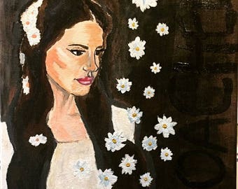 Lana Del Rey coachella inspired painting.