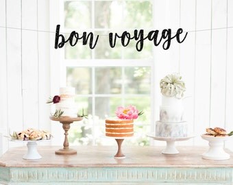 Bon Voyage Party, Bon Voyage Banner, Bon Voyage Decor, Travel Party, Travel Party Decor, Farewell Party, Farewell Banner, Going Away Party