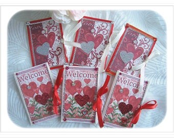 Set of 6 bottles for romantic Valentine.