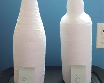 String wrapped beer bottles