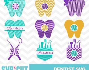 Dentist SVG files, Dentist Monogram, Dentist Clipart, Tooth SVG, Tooth Cut Designs, Dental Instrument SVG Files, Teeth Files, svg-022