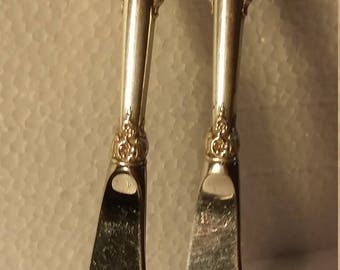 Wallace Grand Baroque Sterling Silver Butter Knives (2)
