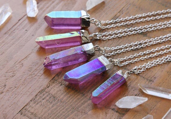 angel aura quartz purple