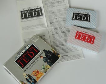 Vintage 1983 STAR WARS Card Game - Return of the Jedi - 80s Collectible, Scrap booking Card Making Art Craft Supply, Parker Bros, Game Night