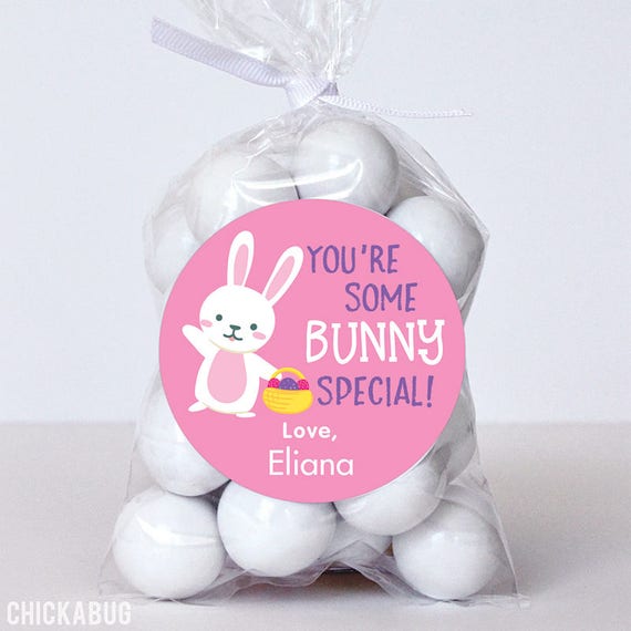 Easter Stickers - "You're Some BUNNY Special" (Pink) - Sheet of 12 or 24 Il_570xn