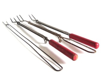 Hot Dog Roasting Forks Campfire Marshmallow Rods BBQ Grill Utensils Food Photography Props