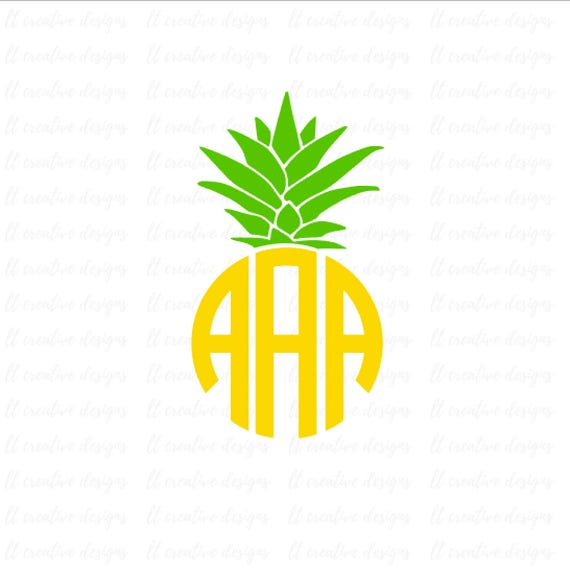 Download Pineapple Monogram Frame SVG Pineapple Svg Silhouette Cut
