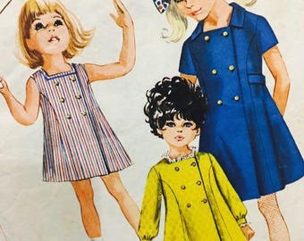 Simplicity 8071 Girls Size 12 Dress 1968