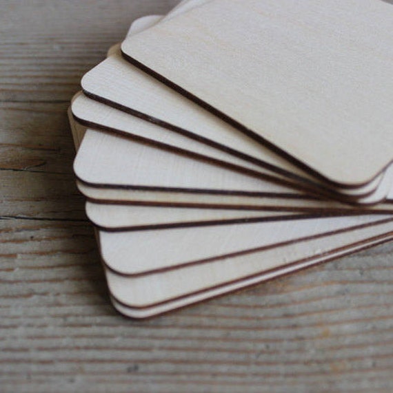 blank coasters decoupage Square blank plywood set coaster of wooden 20, coasters,