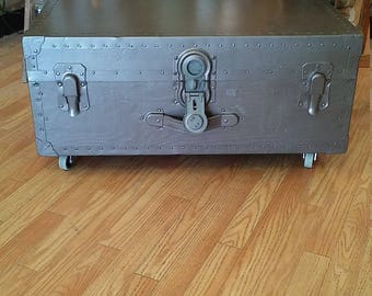 trunk coffee table | etsy trunk coffee table | etsy
