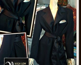 Vintage Black Tuxedo Jacket Blazer FREE SHIPPING