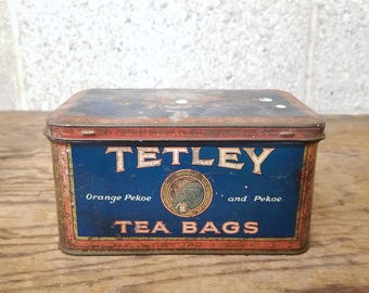 Tetley tea tin | Etsy