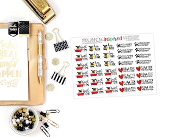 Dog Stickers, Pet Stickers, Dog Care Stickers, Pet Care Stickers, set of 31 planner stickers