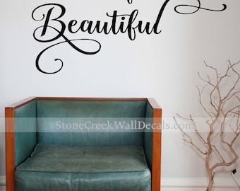 beautiful wall decal be your own kind of beautiful wall decal teen wall decal bathroom wall - Bathroom Wall Decals beautiful wall decal be your own kind of beautiful wall decal teen wall decal bathroom wall - Bathroom Wall Decals