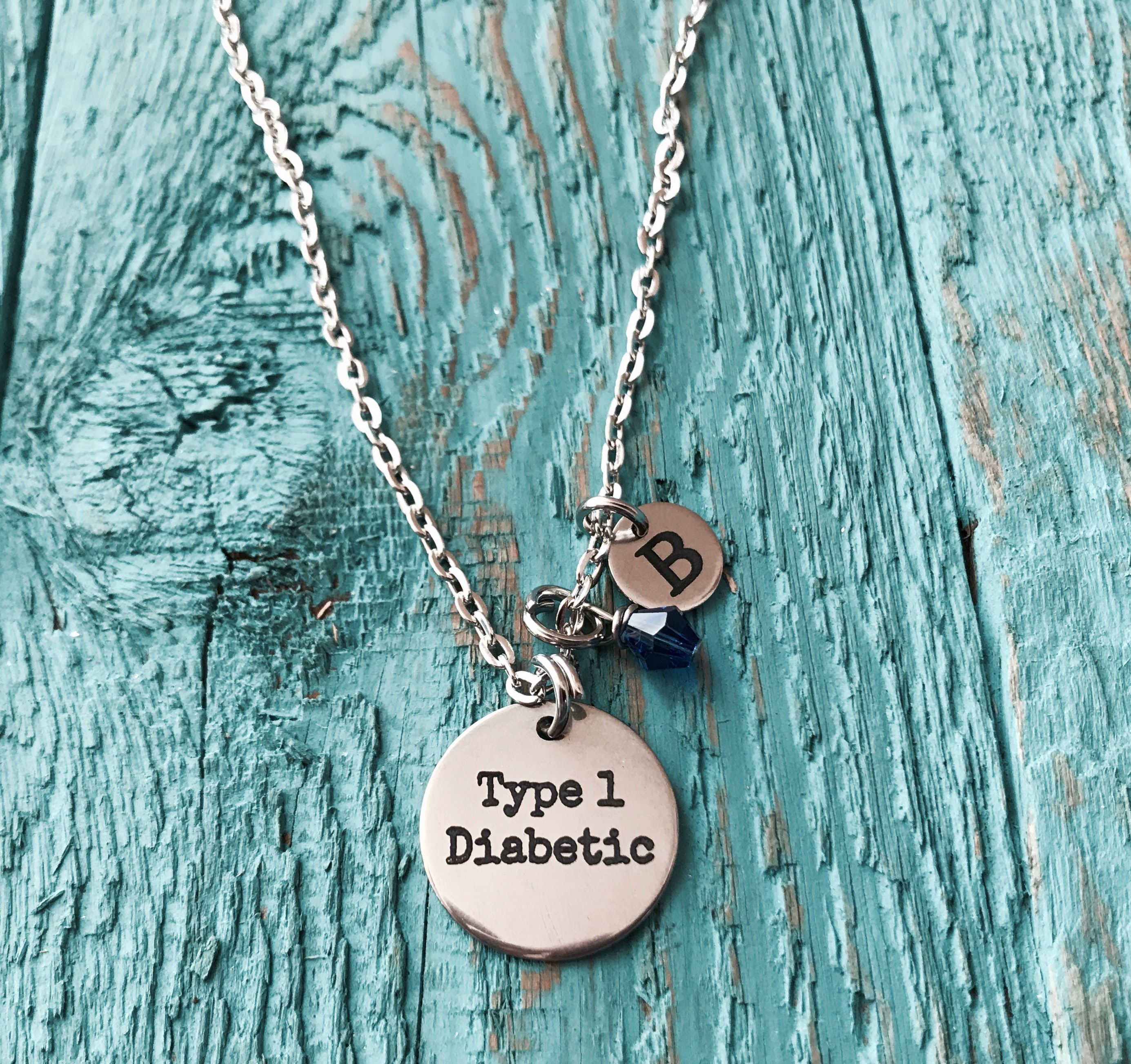 Type 1 diabetic Diabetes Necklace Medical ID Diabetes