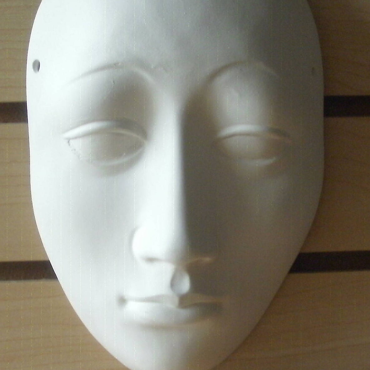 Ready to paint ceramic bisque mask wall hanging mask Unpainted ceramic Face mask Cameo mask wall