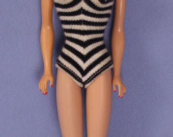 Vintage Ponytail Barbie Doll #5, Brunette, EXC