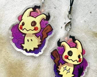 Mimikyu - Pokemon 1.5" Acrylic Charm - Keychain or Cell Phone Strap