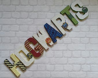 Hogwarts Letters. Personalised Hand Painted Papier Mache Letters. Hogwarts Harry Potter Letter. MADE TO ORDER