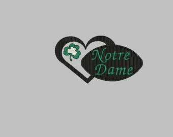 Notre Dame football machine embroidery design