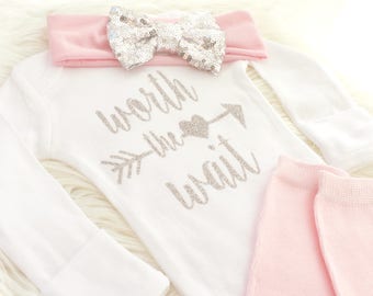 baby girl coming Home Outfit, newborn girl coming home outfit, coming home outfit girl, baby girl outfit, SPARKLY & NEW TM