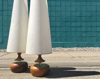 Modeline Lamp Co. | Pair of Mid Century Table Lamps | Pearsall