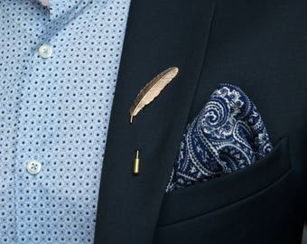 Men's Feather Lapel Pin